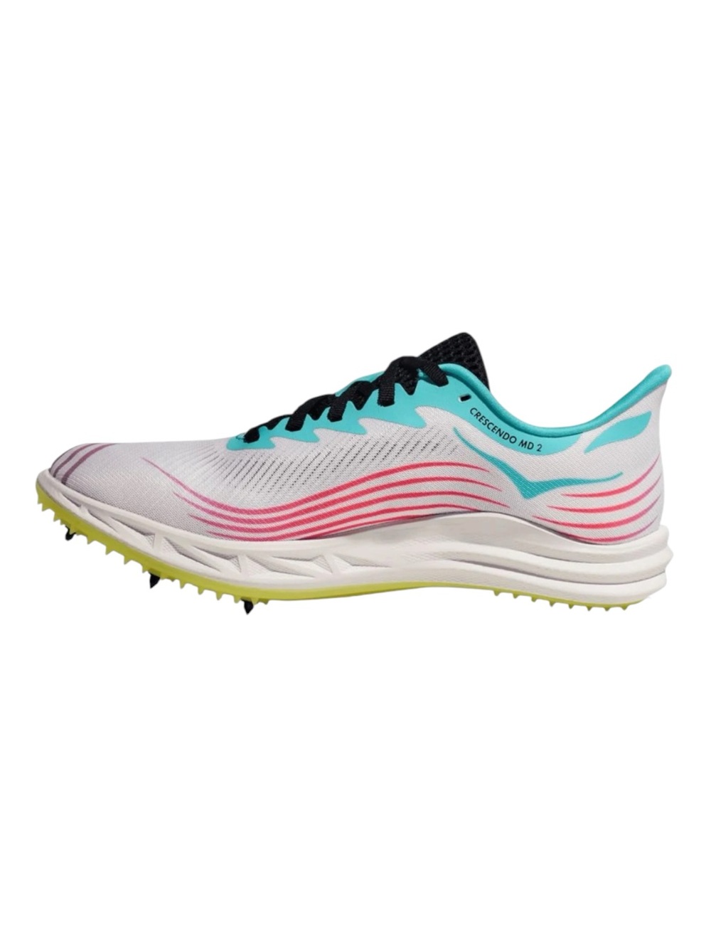 HOKA One One Crescendo MD 2 Track Spike Shoes Mens 9.5/Women 11 White Blue